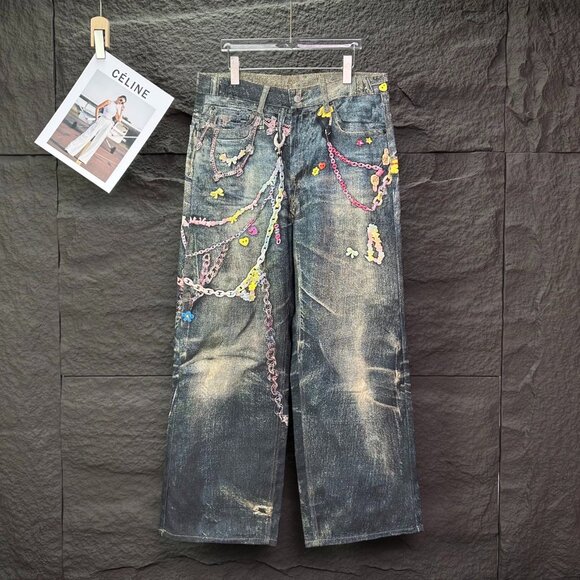 New Acne Studios Loose Fit Unisex Jeans - Picture 1 of 11